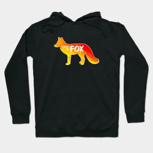 Fox Critter - Watercolor Background Hoodie